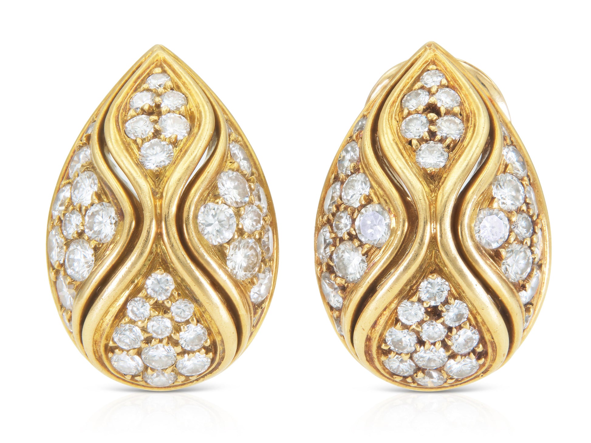 Vintage 1960s Van Cleef & Arpels 3.00 Carat Diamond Earrings