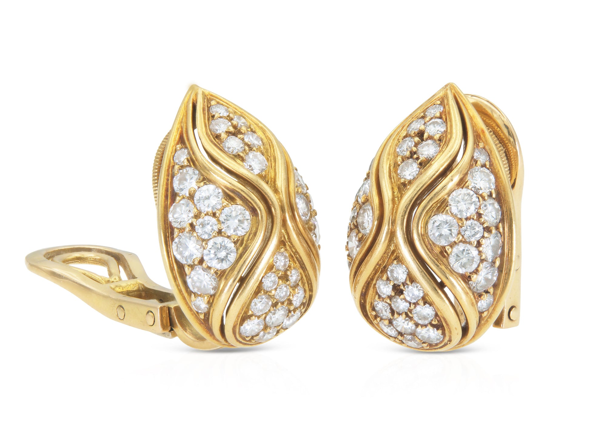 Vintage 1960s Van Cleef & Arpels 3.00 Carat Diamond Earrings