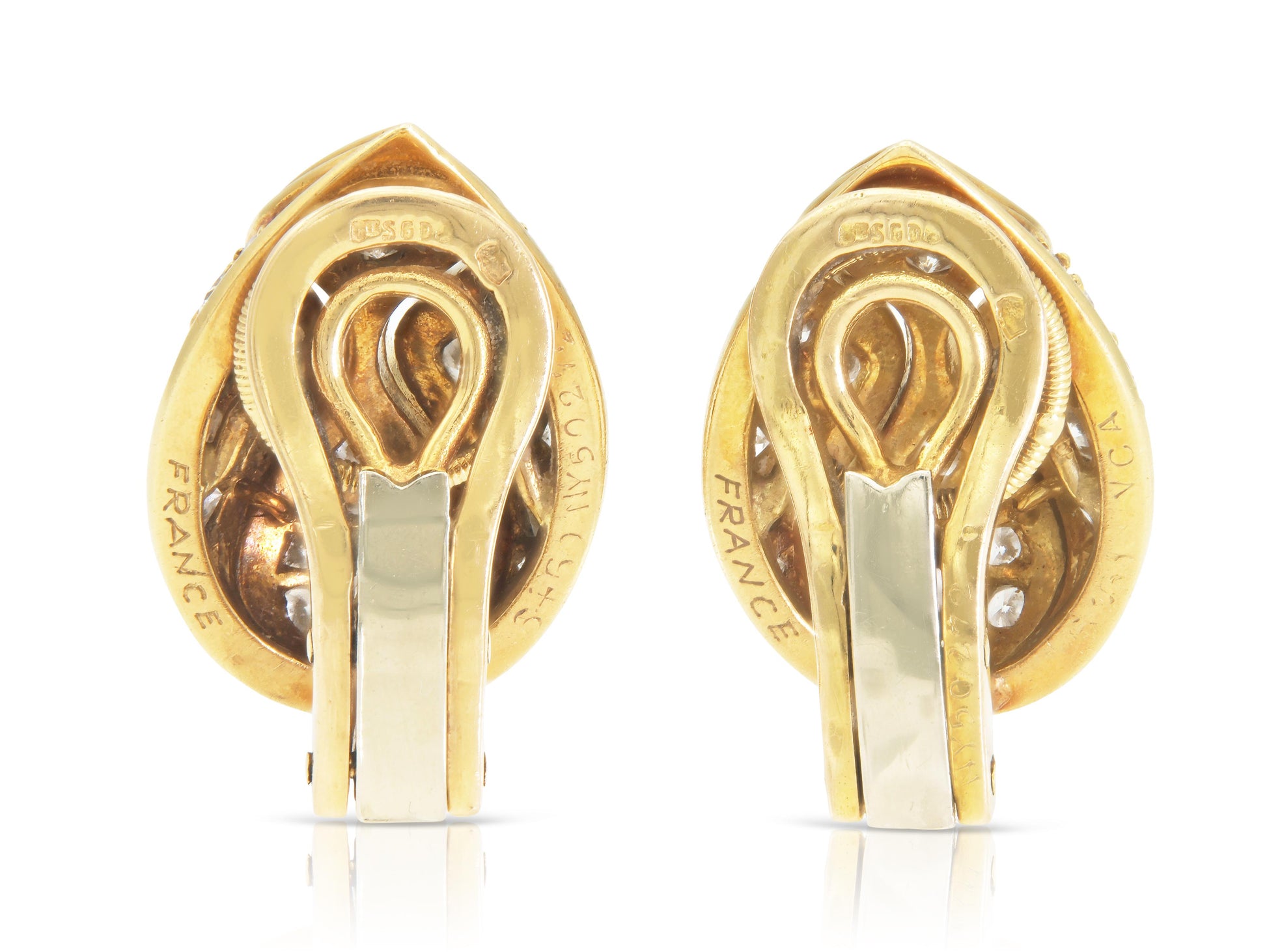 Vintage 1960s Van Cleef & Arpels 3.00 Carat Diamond Earrings