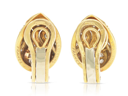 Vintage 1960s Van Cleef & Arpels 3.00 Carat Diamond Earrings