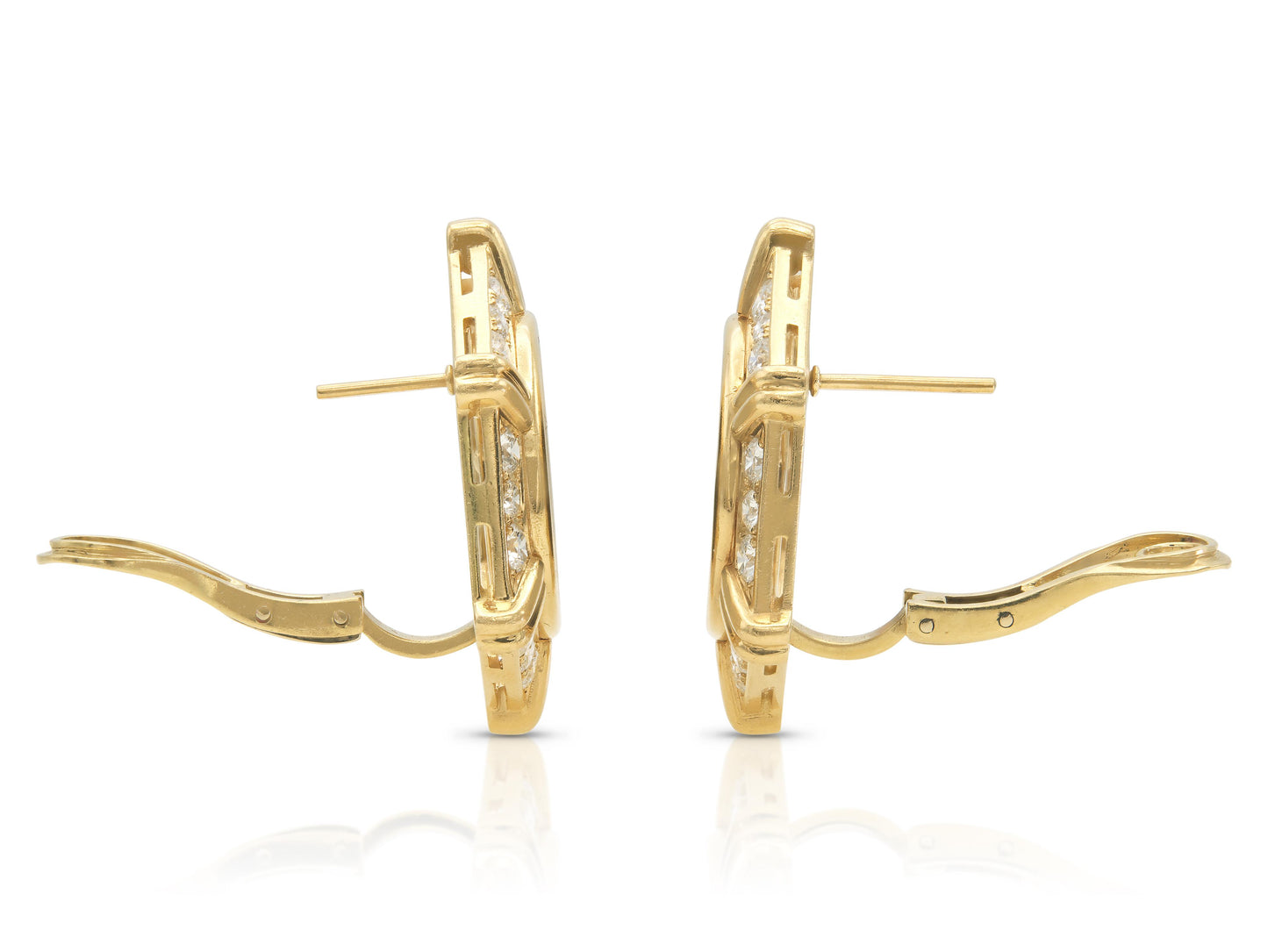 Vintage 1970s Bvlgari Monete Coin Earrings with Diamonds