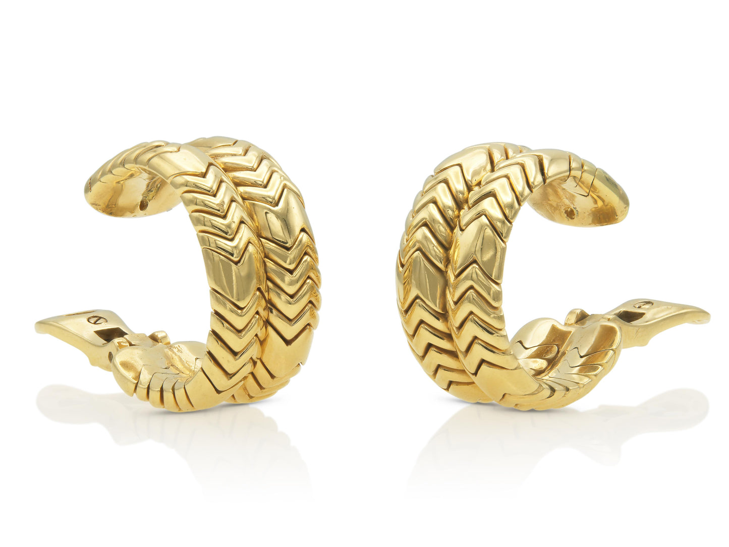 Bvlgari Spiga Hoop Earrings