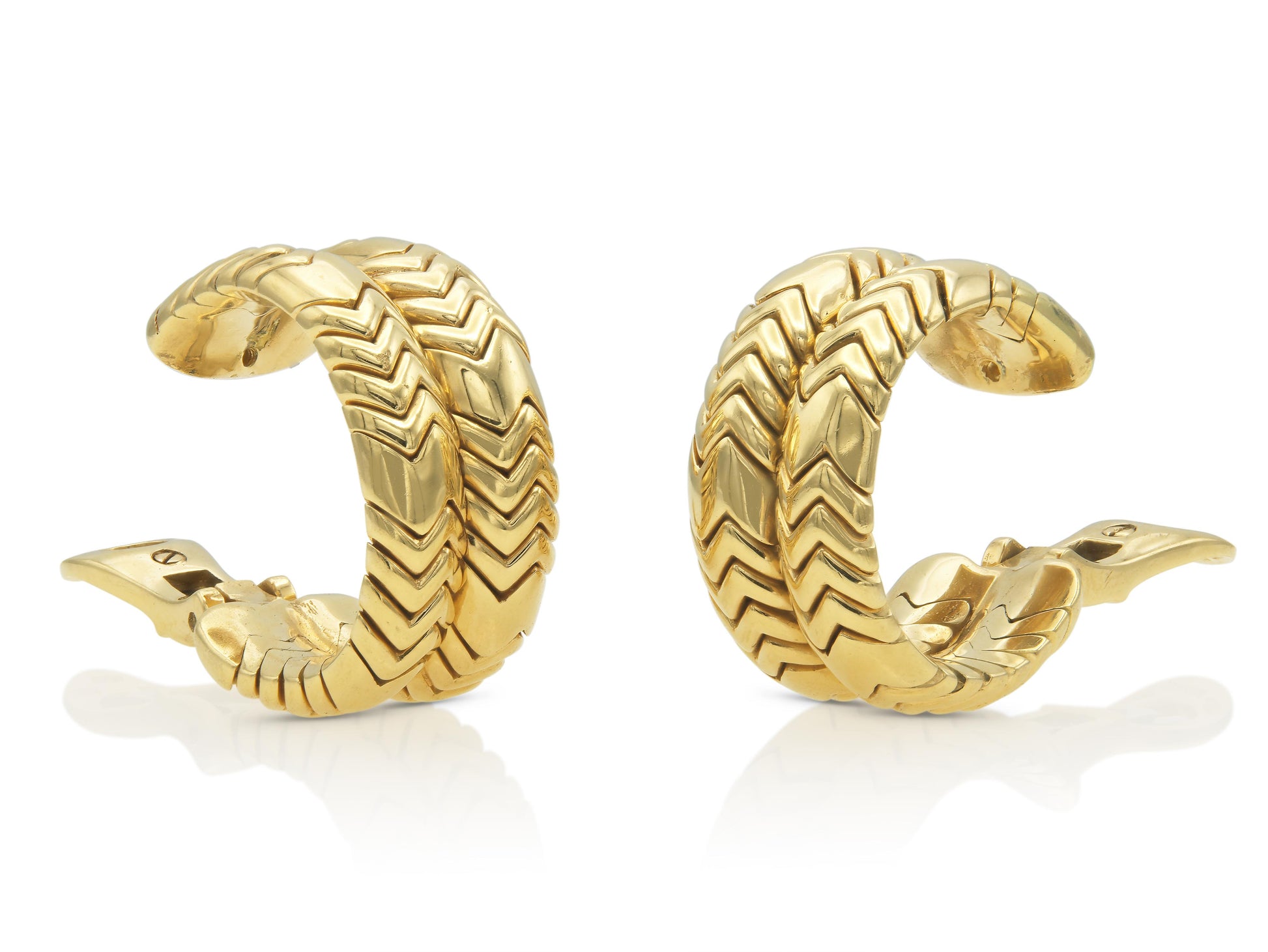 Bvlgari Spiga Hoop Earrings
