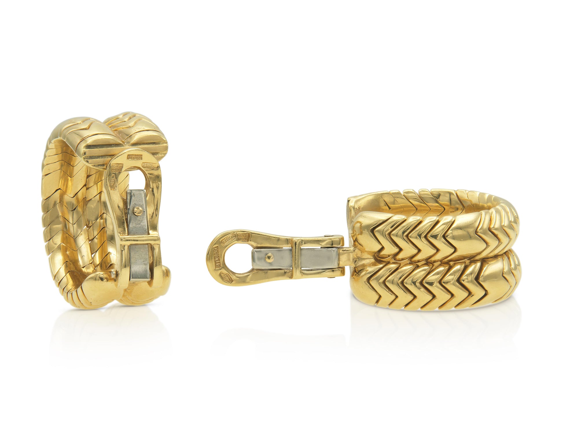 Bvlgari Spiga Hoop Earrings