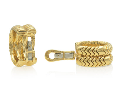Bvlgari Spiga Hoop Earrings