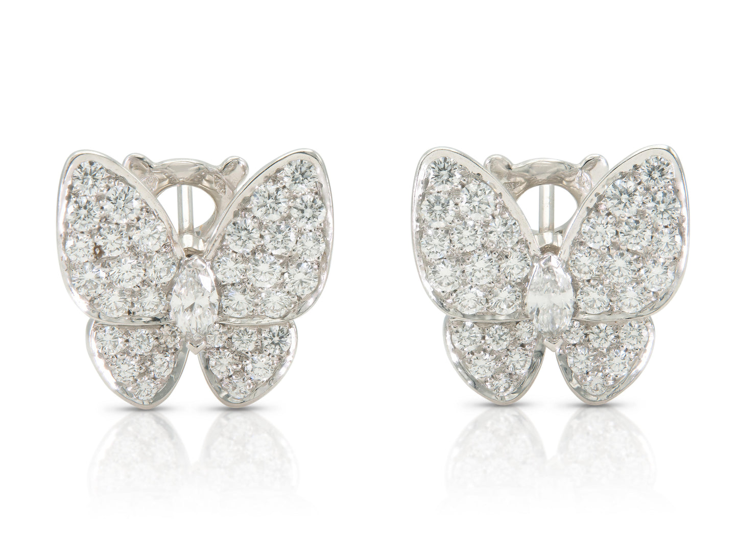Van Cleef & Arpels Diamond Butterfly Earrings