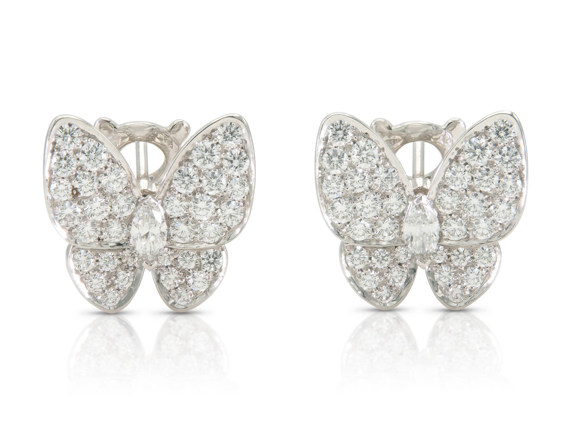 Van Cleef & Arpels Diamond Butterfly Earrings