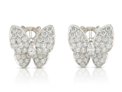 Van Cleef & Arpels Diamond Butterfly Earrings