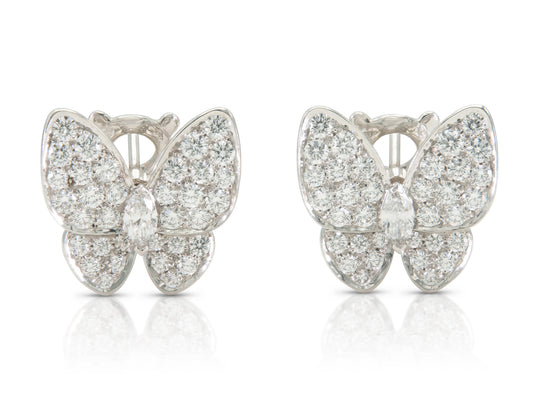 Van Cleef & Arpels Diamond Butterfly Earrings