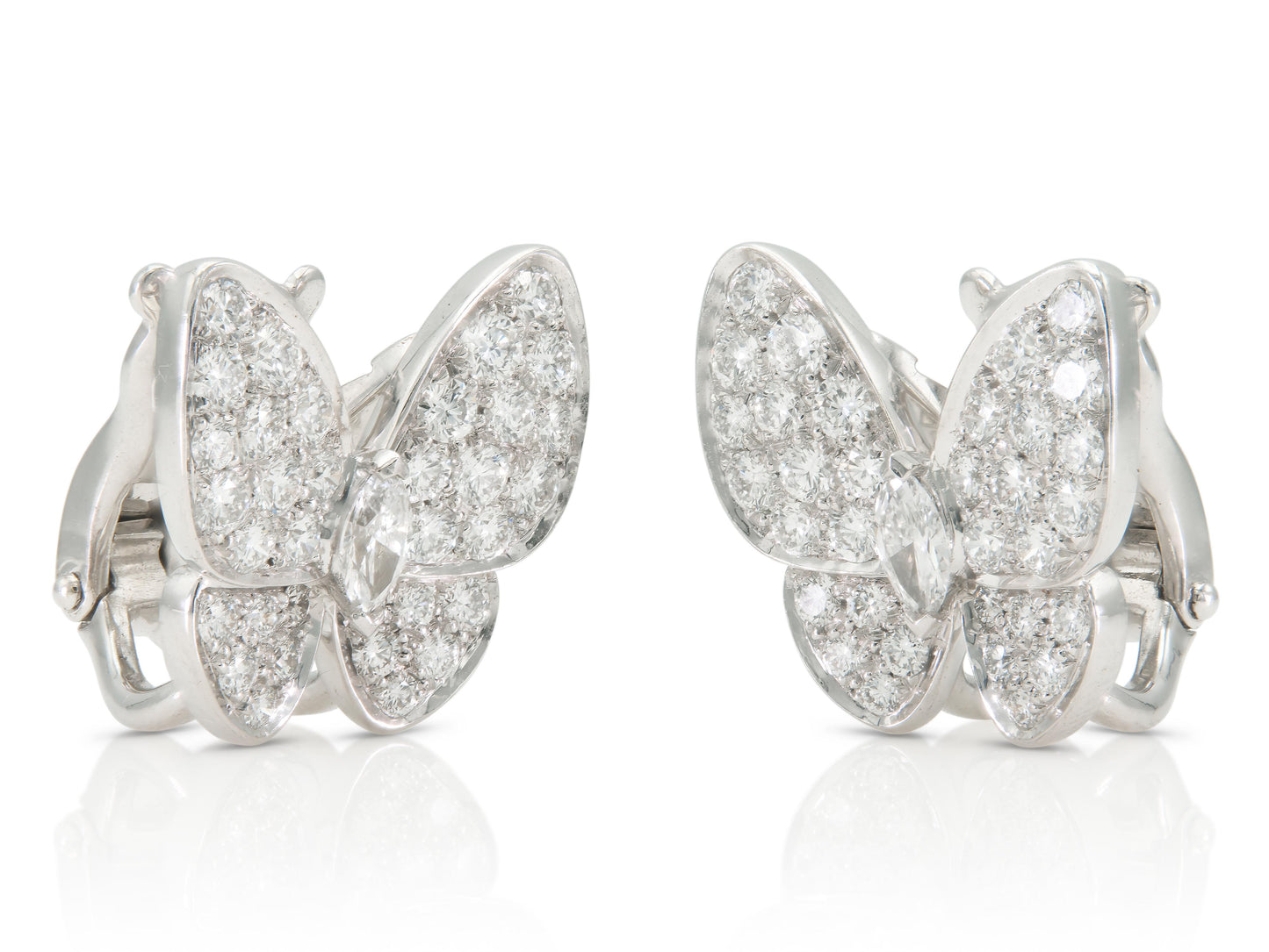 Van Cleef & Arpels Diamond Butterfly Earrings