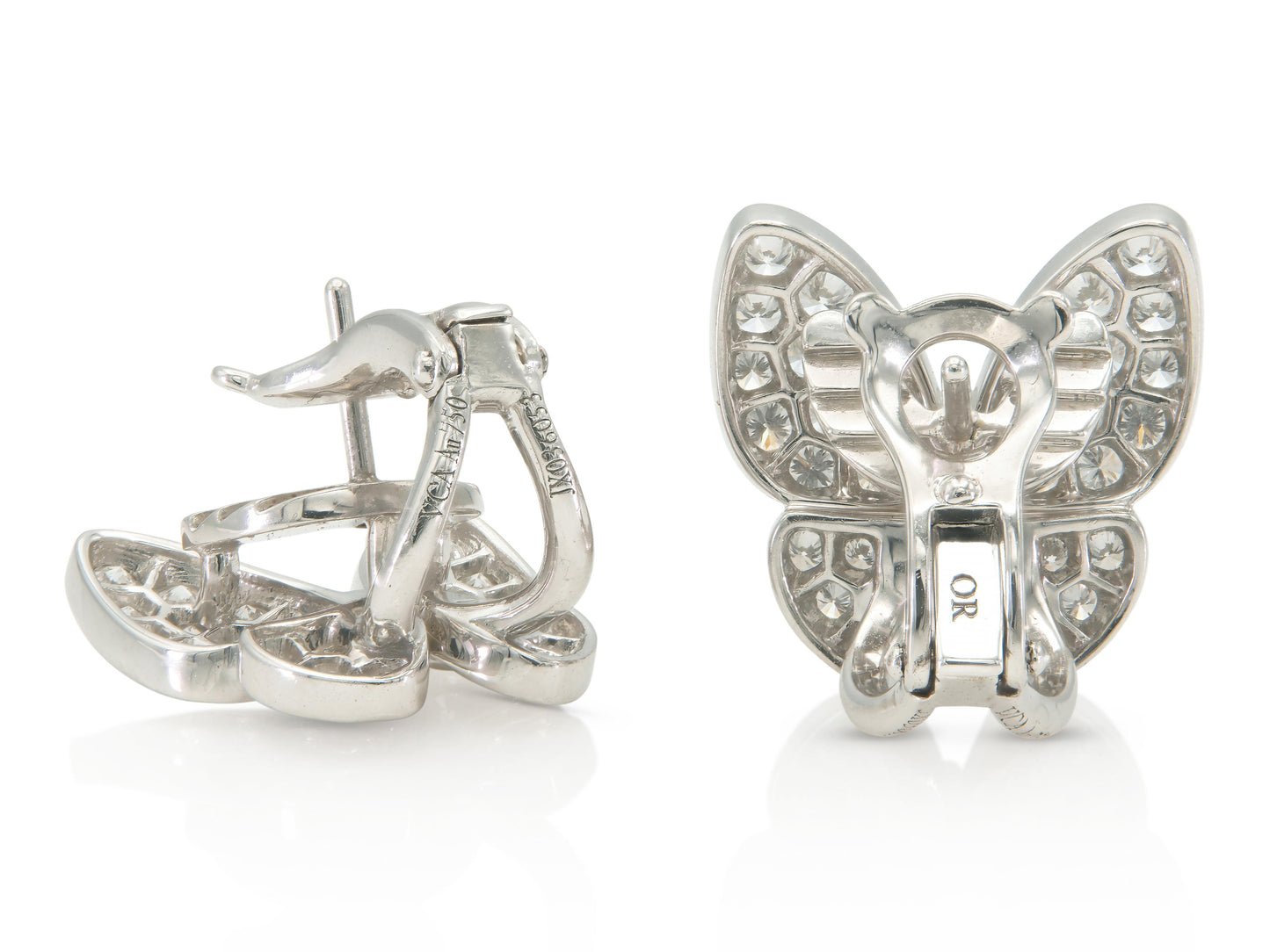Van Cleef & Arpels Diamond Butterfly Earrings