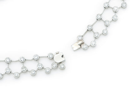22.00 Carat Diamond Honeycomb Openwork Necklace