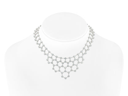 22.00 Carat Diamond Honeycomb Openwork Necklace