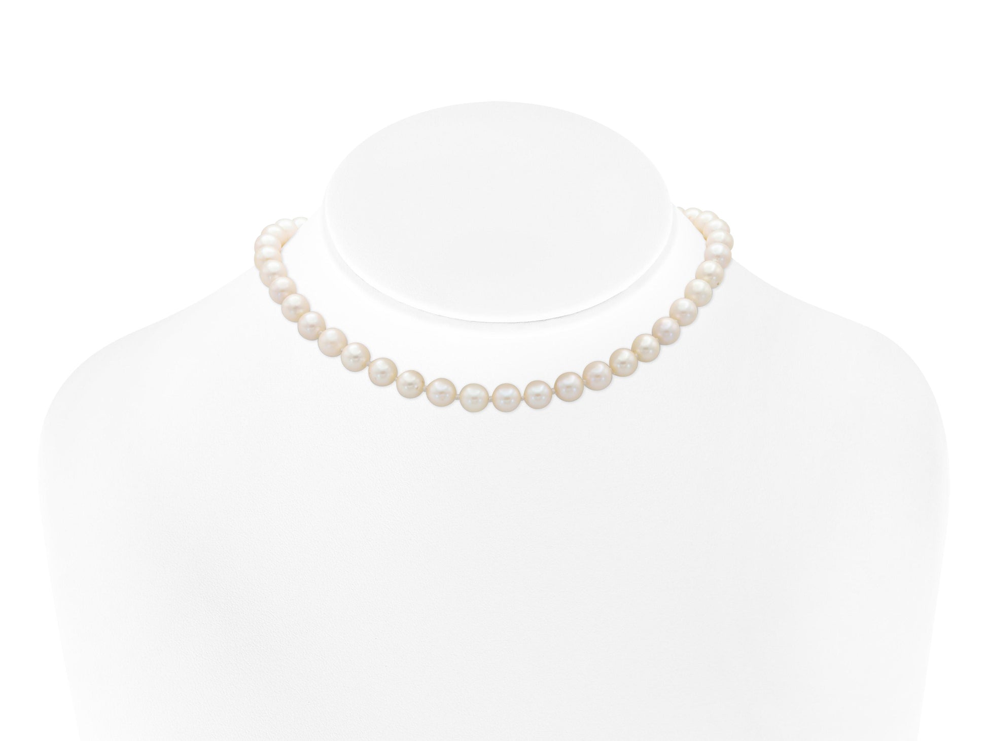 Vintage 1960s Pearl Necklace with Tourmaline, Aquamarine, and Diamonds