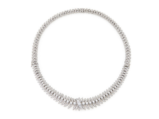 Vintage 1950s 15.00 Carat Diamond Necklace