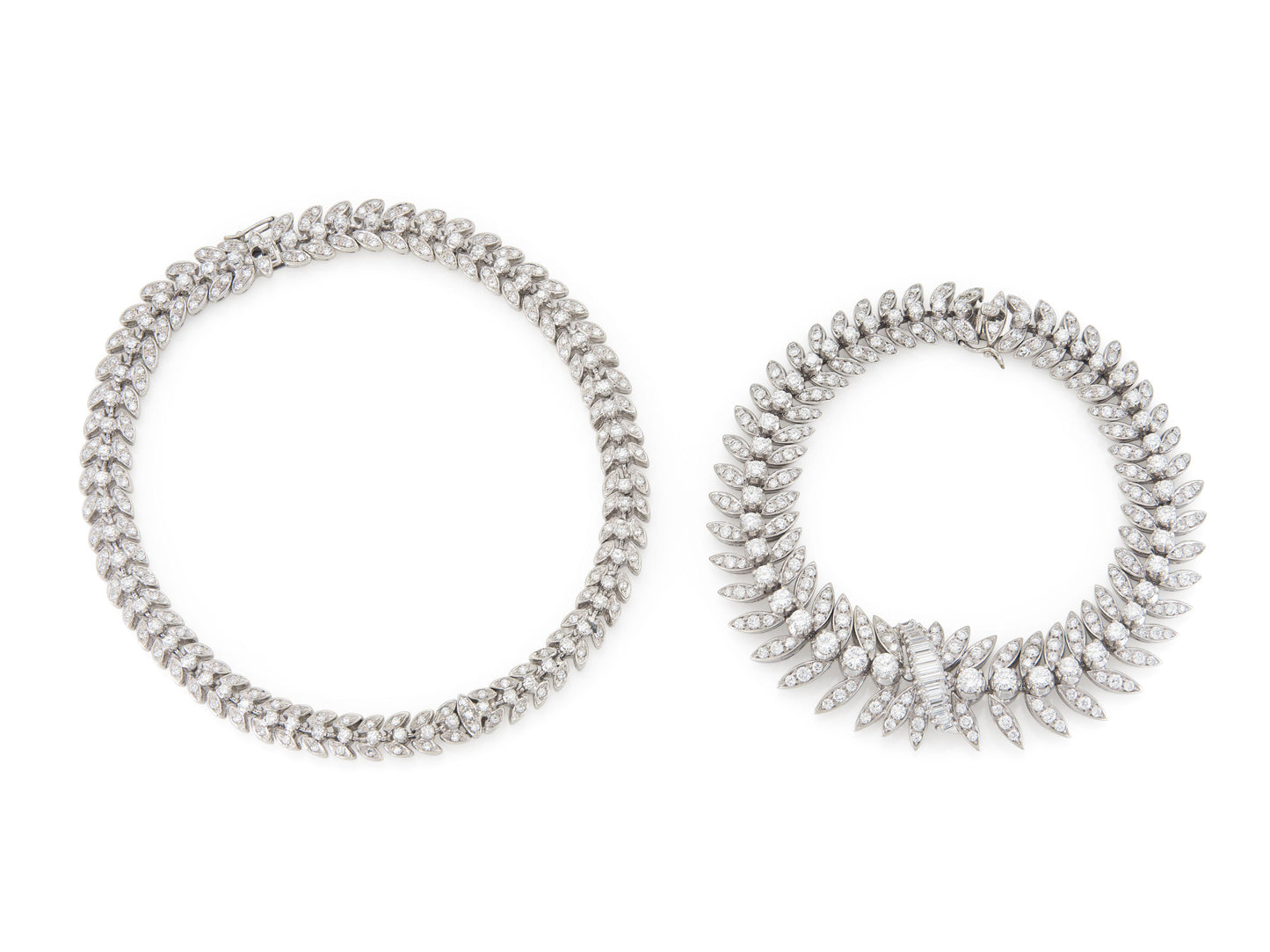 Vintage 1950s 15.00 Carat Diamond Necklace
