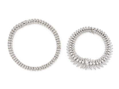 Vintage 1950s 15.00 Carat Diamond Necklace