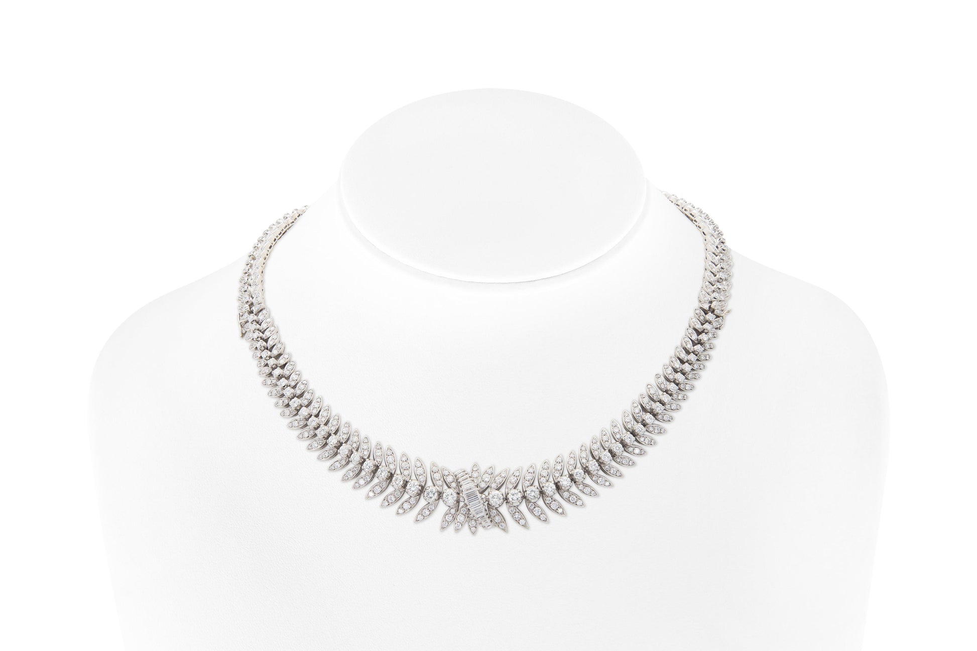 Vintage 1950s 15.00 Carat Diamond Necklace