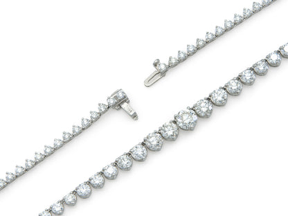 16.14 Carat Round Cut Diamond Riviera Necklace