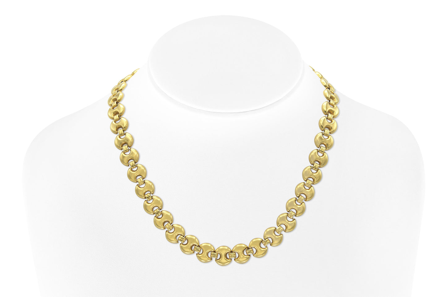 Vintage 1970s Gold Circle Link Chain Necklace