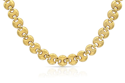 Vintage 1970s Gold Circle Link Chain Necklace