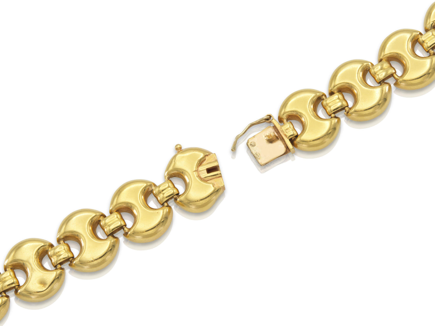 Vintage 1970s Gold Circle Link Chain Necklace