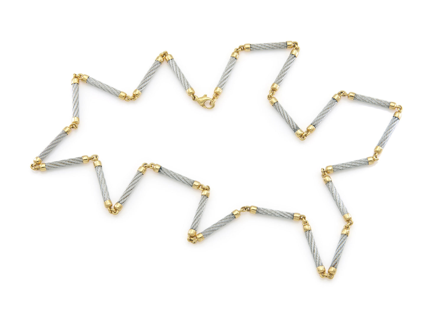 Vintage 1980s Fred Paris Two-Toned Chain Necklace