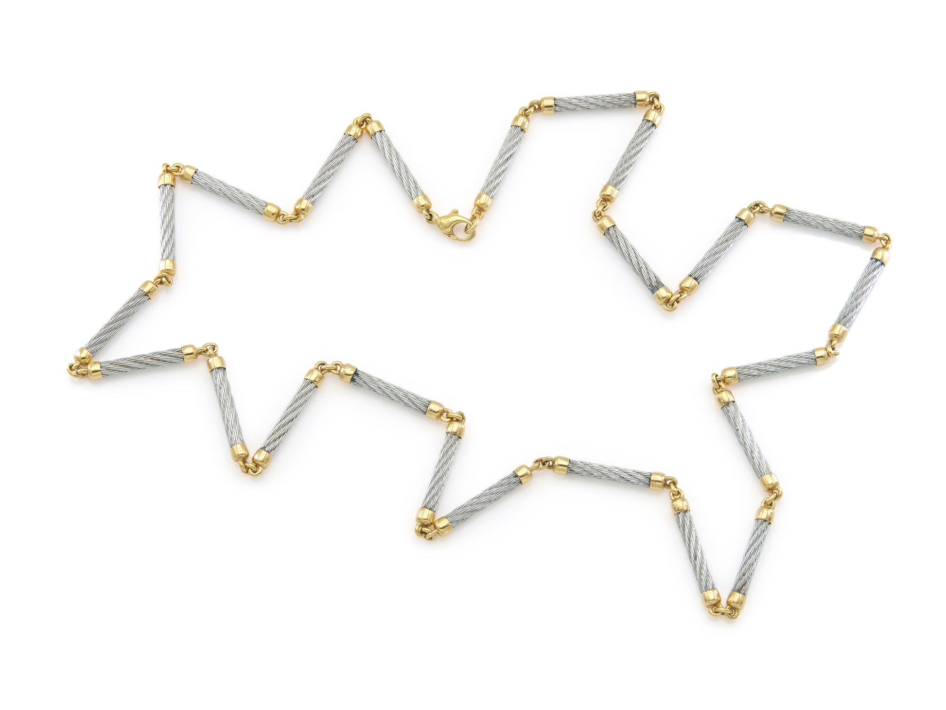 Vintage 1980s Fred Paris Two-Toned Chain Necklace