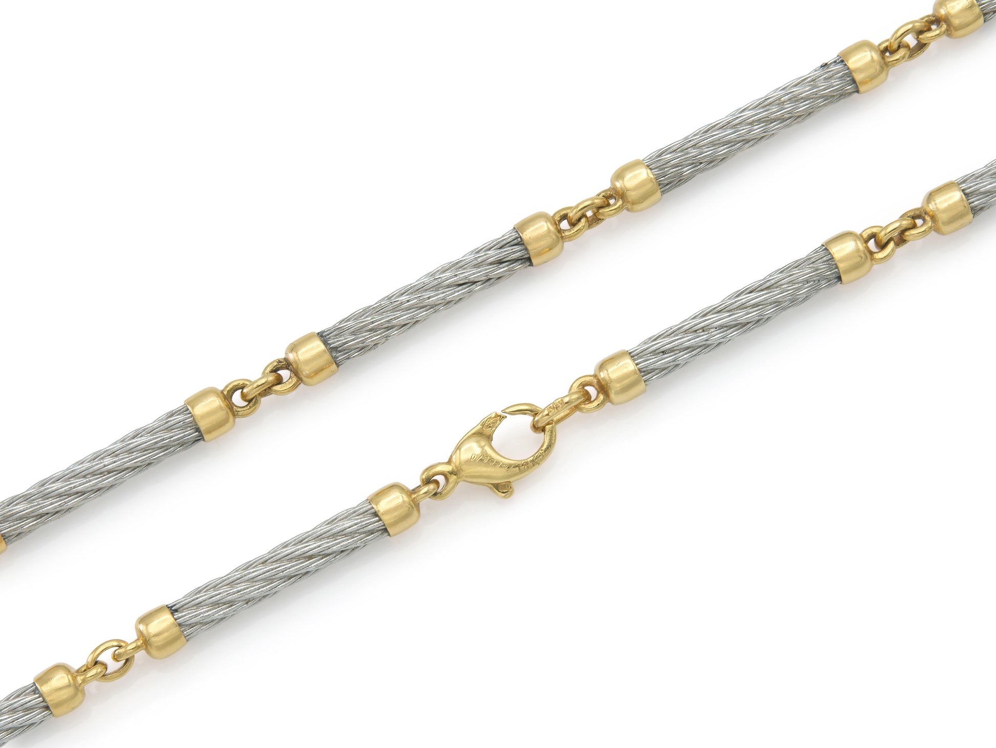 Vintage 1980s Fred Paris Two-Toned Chain Necklace