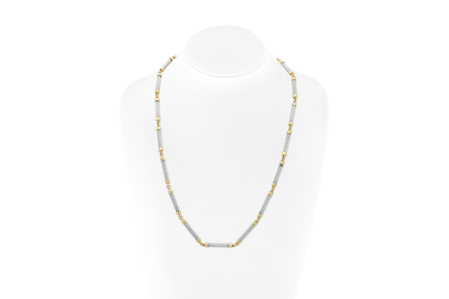 Vintage 1980s Fred Paris Two-Toned Chain Necklace