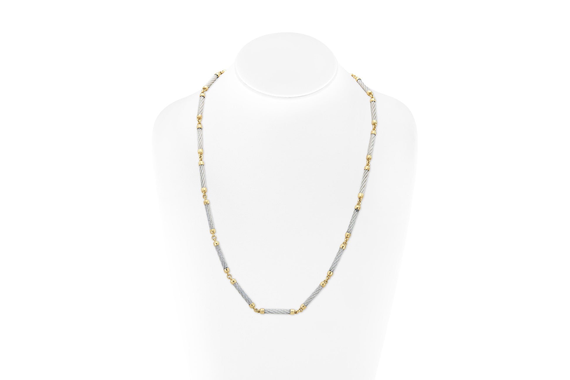 Vintage 1980s Fred Paris Two-Toned Chain Necklace