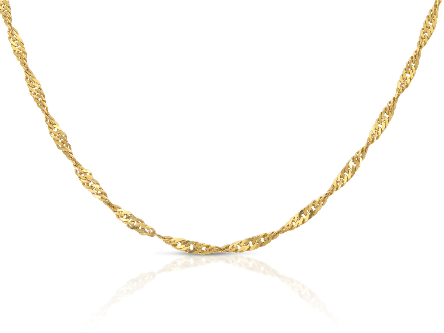 Antique Victorian Gold Curb Link Twist Chain Necklace