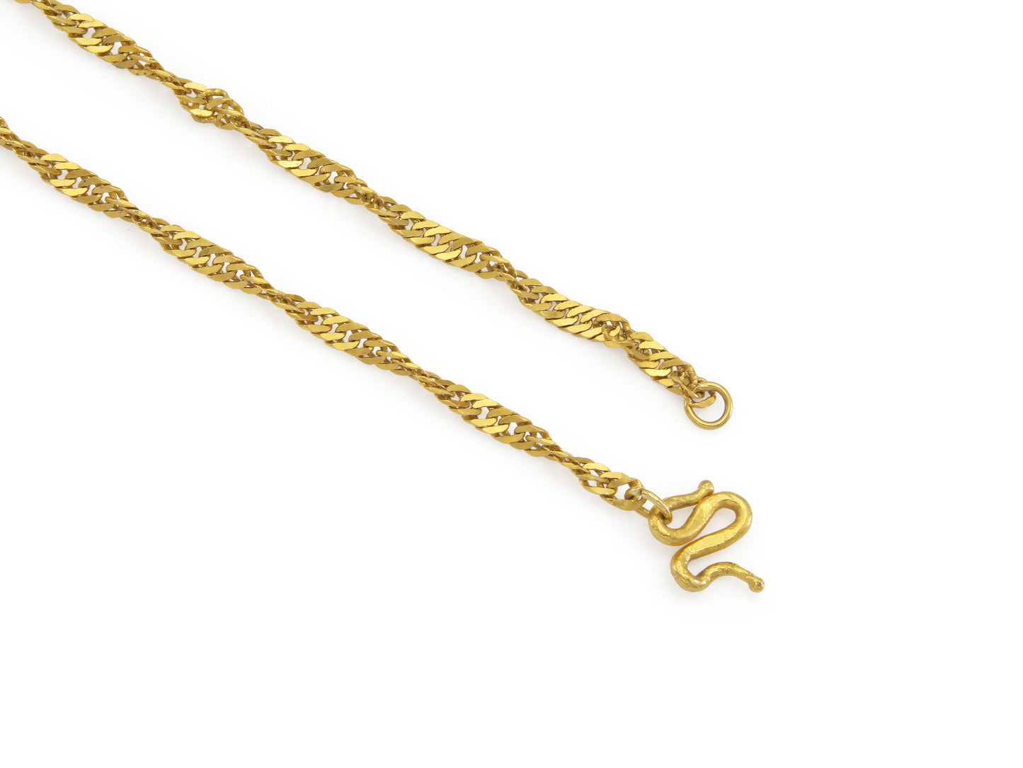 Antique Victorian Gold Curb Link Twist Chain Necklace
