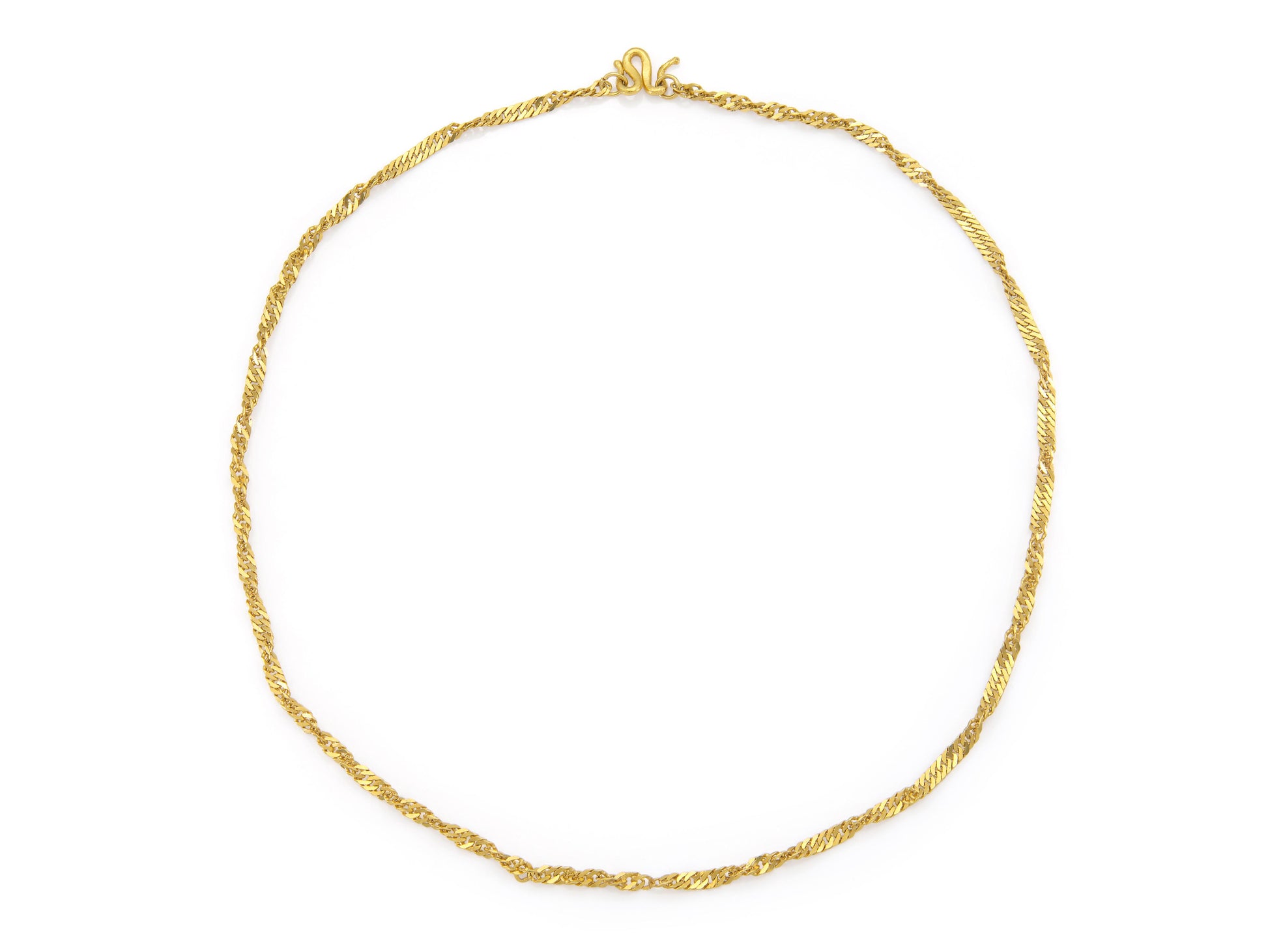 Antique Victorian Gold Curb Link Twist Chain Necklace