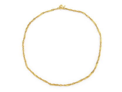 Antique Victorian Gold Curb Link Twist Chain Necklace