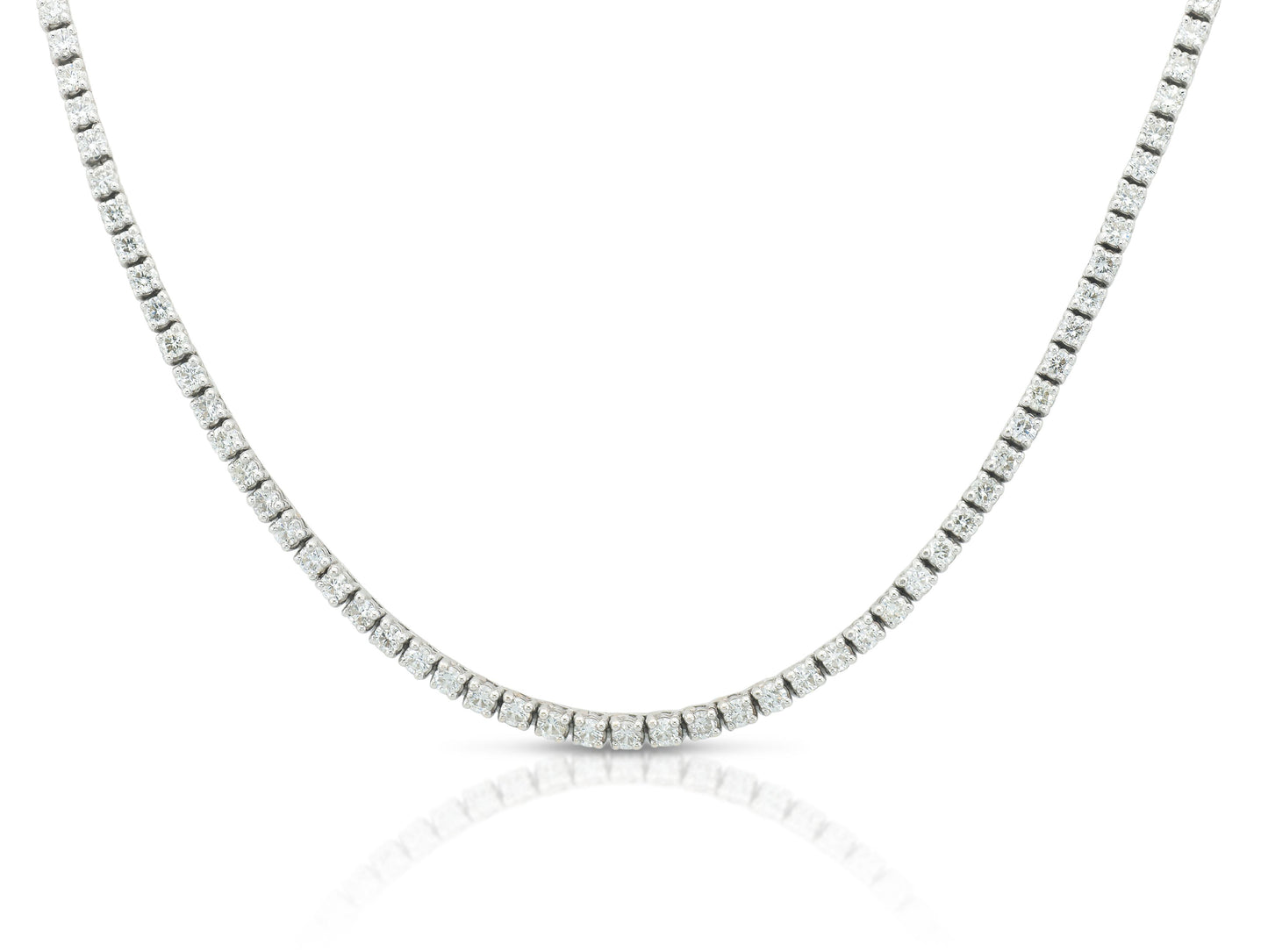 13.46 Carat Diamond Tennis Necklace