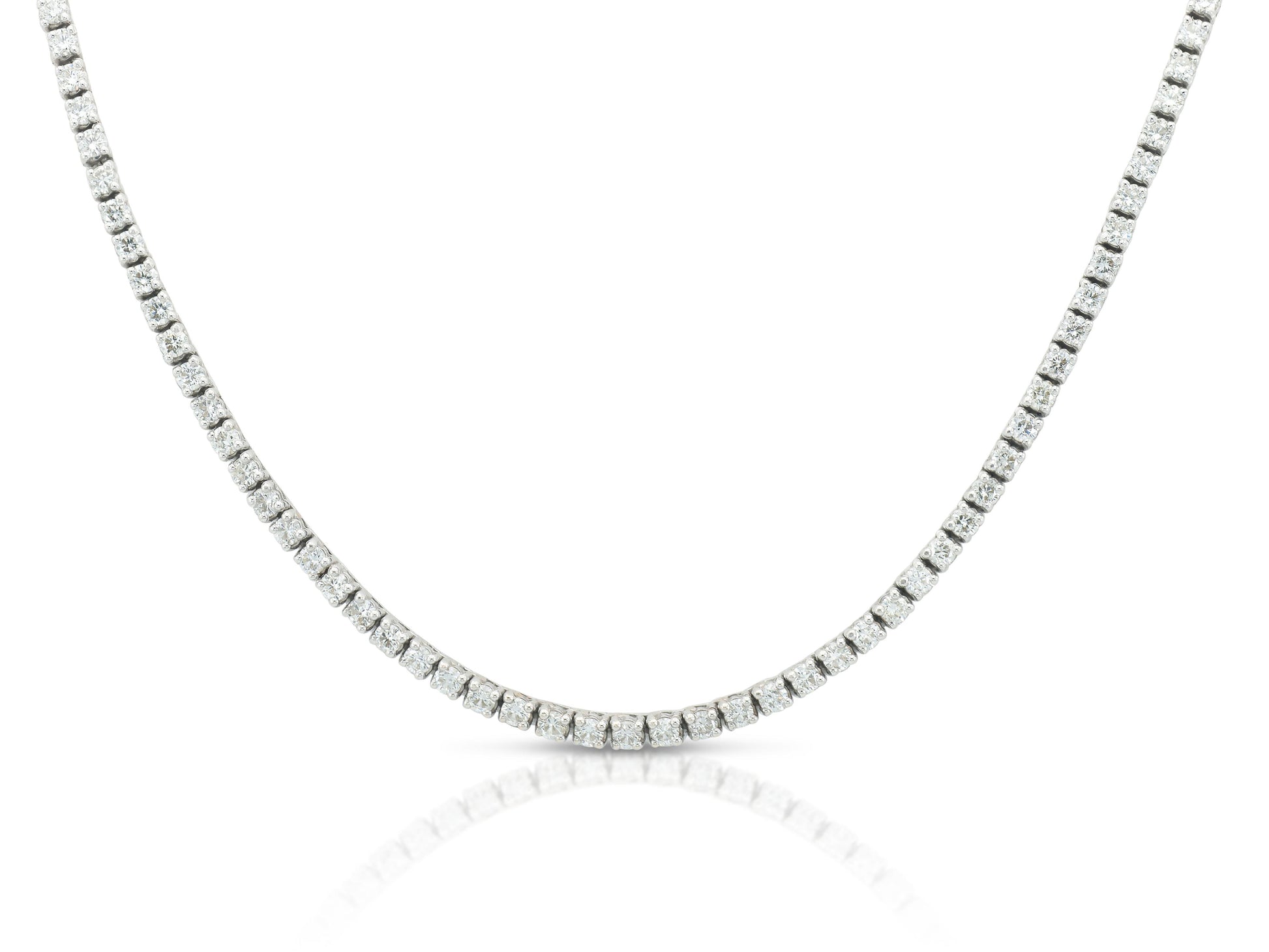 13.46 Carat Diamond Tennis Necklace