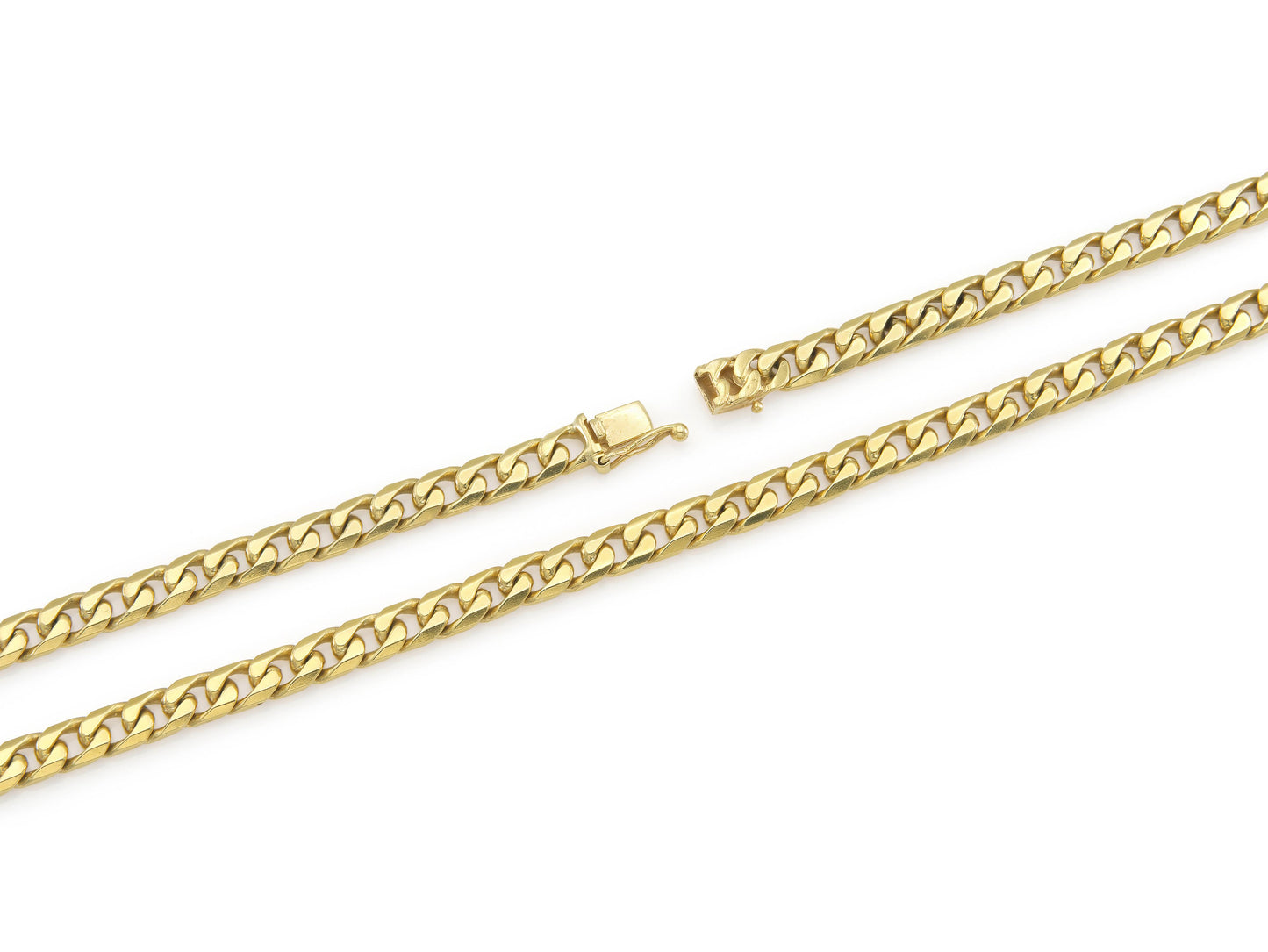 Antique Victorian Gold Cuban Link Chain Necklace
