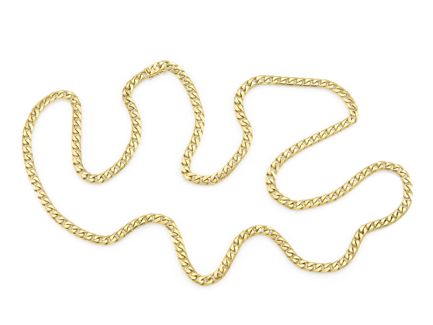 Antique Victorian Gold Cuban Link Chain Necklace
