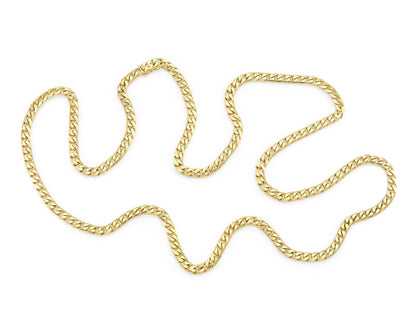 Antique Victorian Gold Cuban Link Chain Necklace