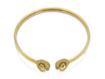 Vintage 1970s Double Rams Head Choker Necklace