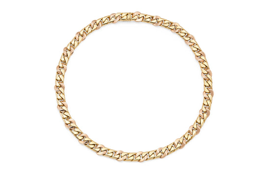 Vintage 1970s Bvlgari Two-Toned Gold Chain Necklace