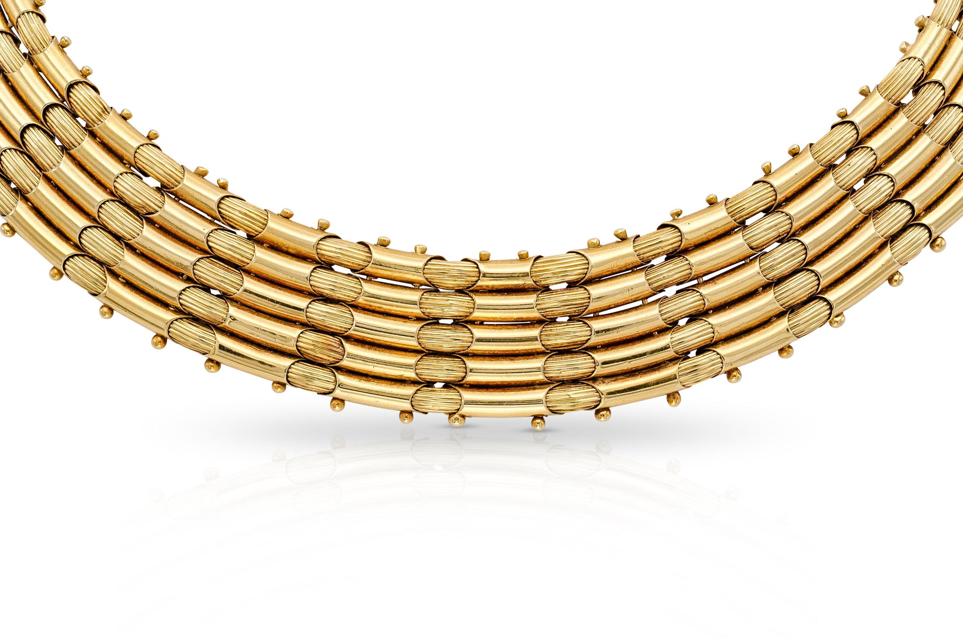 Vintage 1960s Lalaounis Gold Collar Necklace