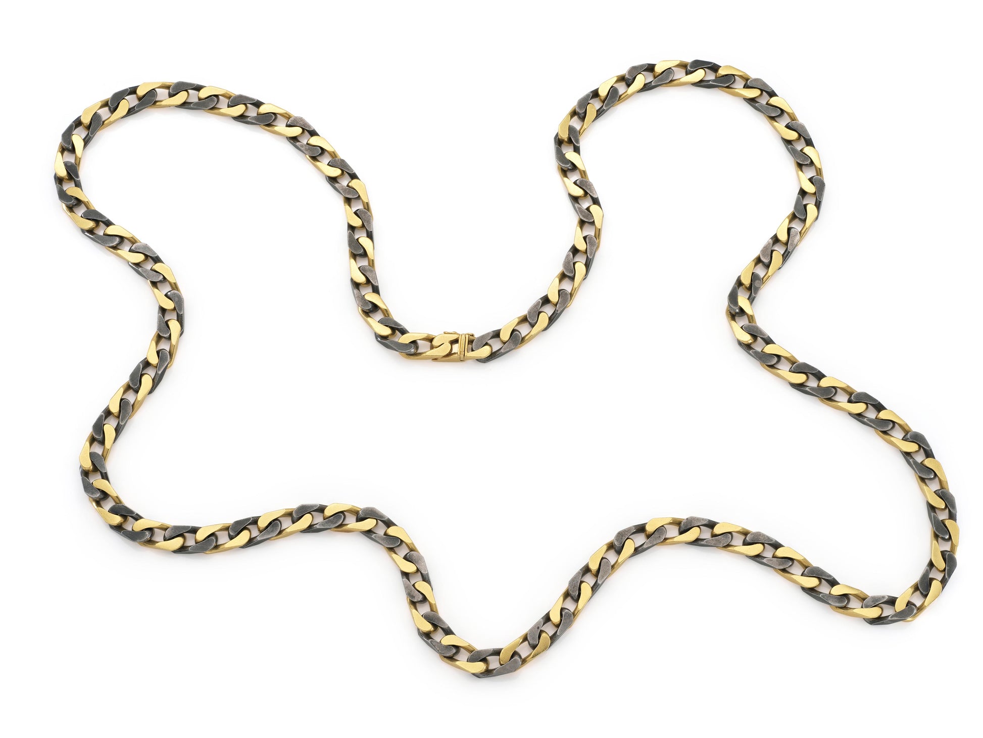 Vintage 1970s Two-Toned Bvlgari Cuban Link Chain Necklace