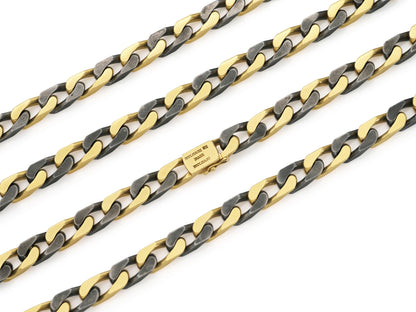 Vintage 1970s Two-Toned Bvlgari Cuban Link Chain Necklace