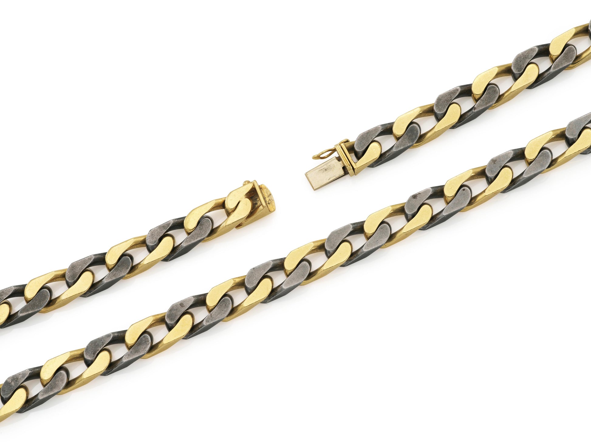 Vintage 1970s Two-Toned Bvlgari Cuban Link Chain Necklace