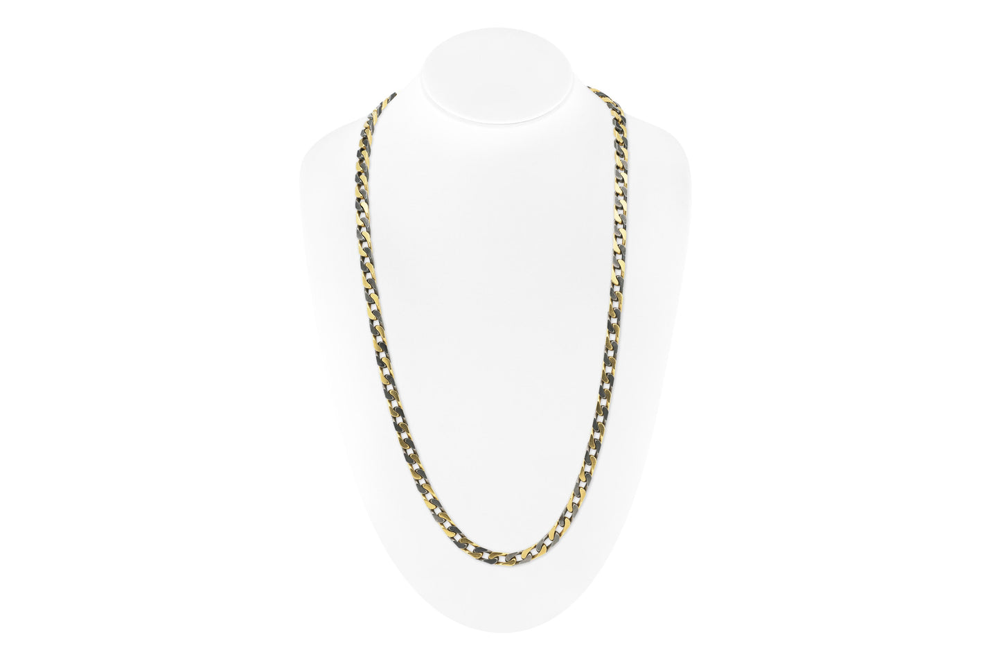 Vintage 1970s Two-Toned Bvlgari Cuban Link Chain Necklace