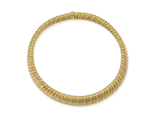 Vintage 1980s Bvlgari Gold Collar Necklace