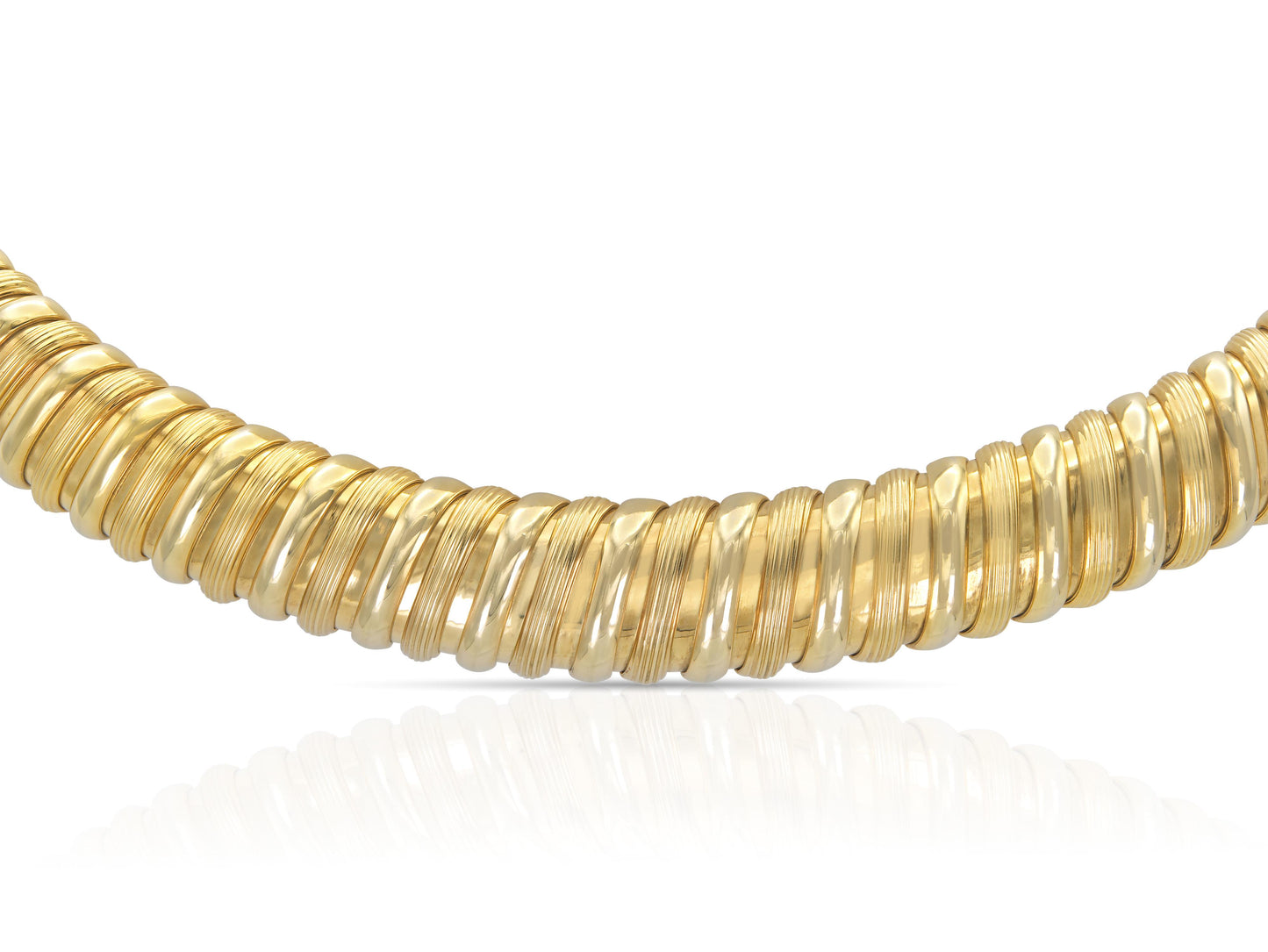 Vintage 1980s Bvlgari Gold Collar Necklace