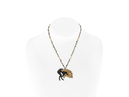 Vintage 1990s Carrera y Carrera "Ecuestre" Horses Pendant Necklace